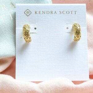 Kendra Scott Harper Gold Huggie Earrings NEW Perfect condition